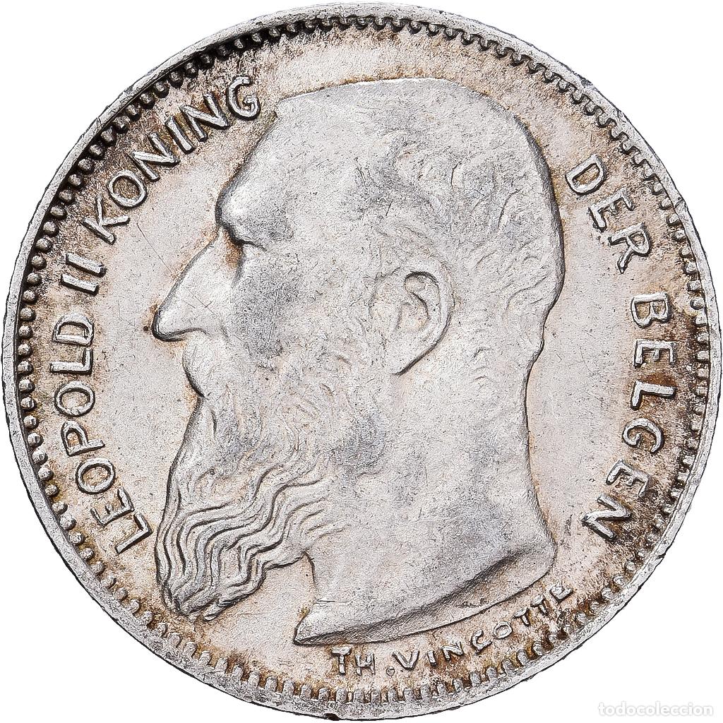 Monedas antiguas de Europa: [#1551280] B&eacute;lgica, Leopold II, 50 Centimes, 1909, Brussels, Plata, EBC, KM:60.1