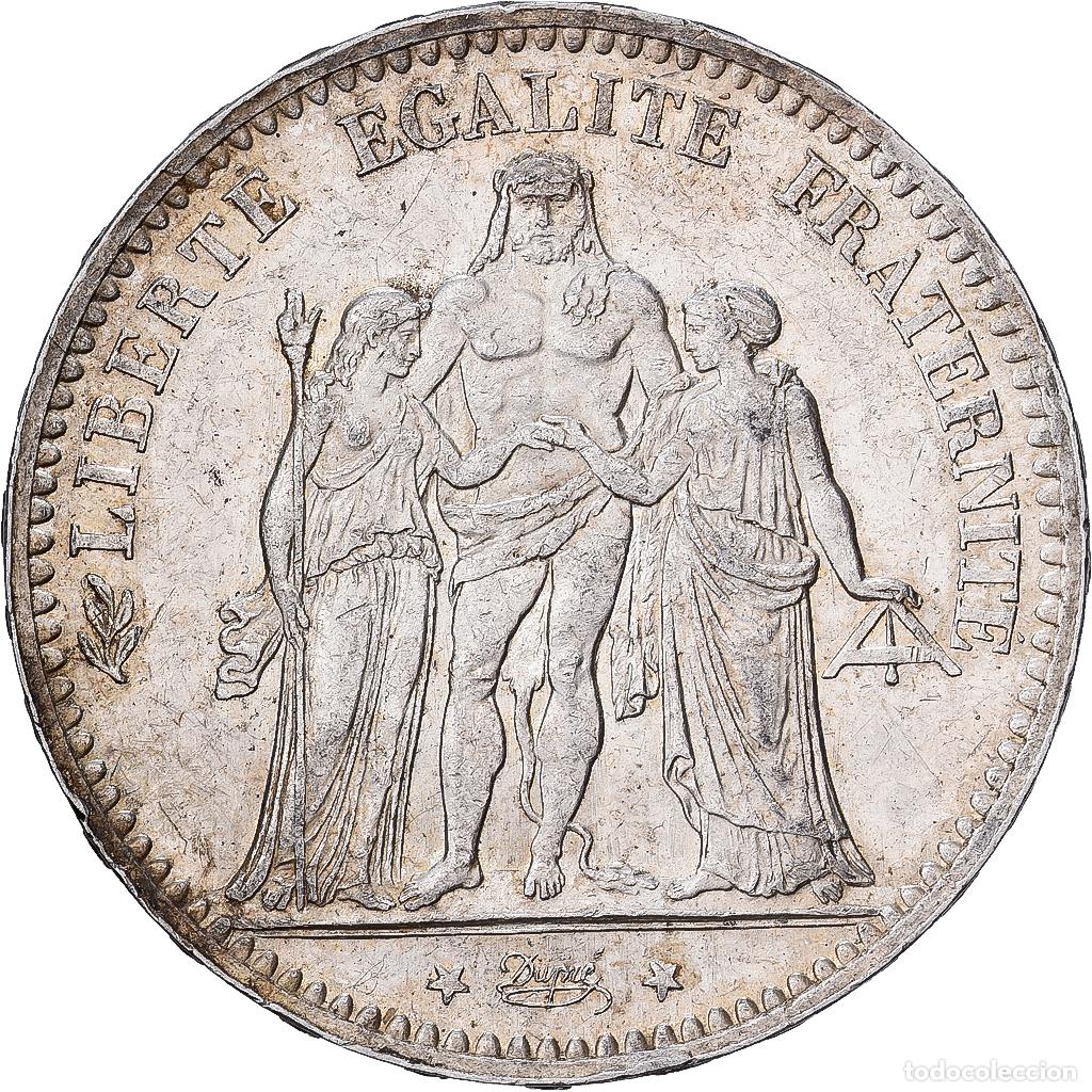 Monedas antiguas de Europa: [#1551242] Francia, 5 Francs, Hercule, 1875, Paris, Plata, MBC+, Gadoury:745a, KM:820.1