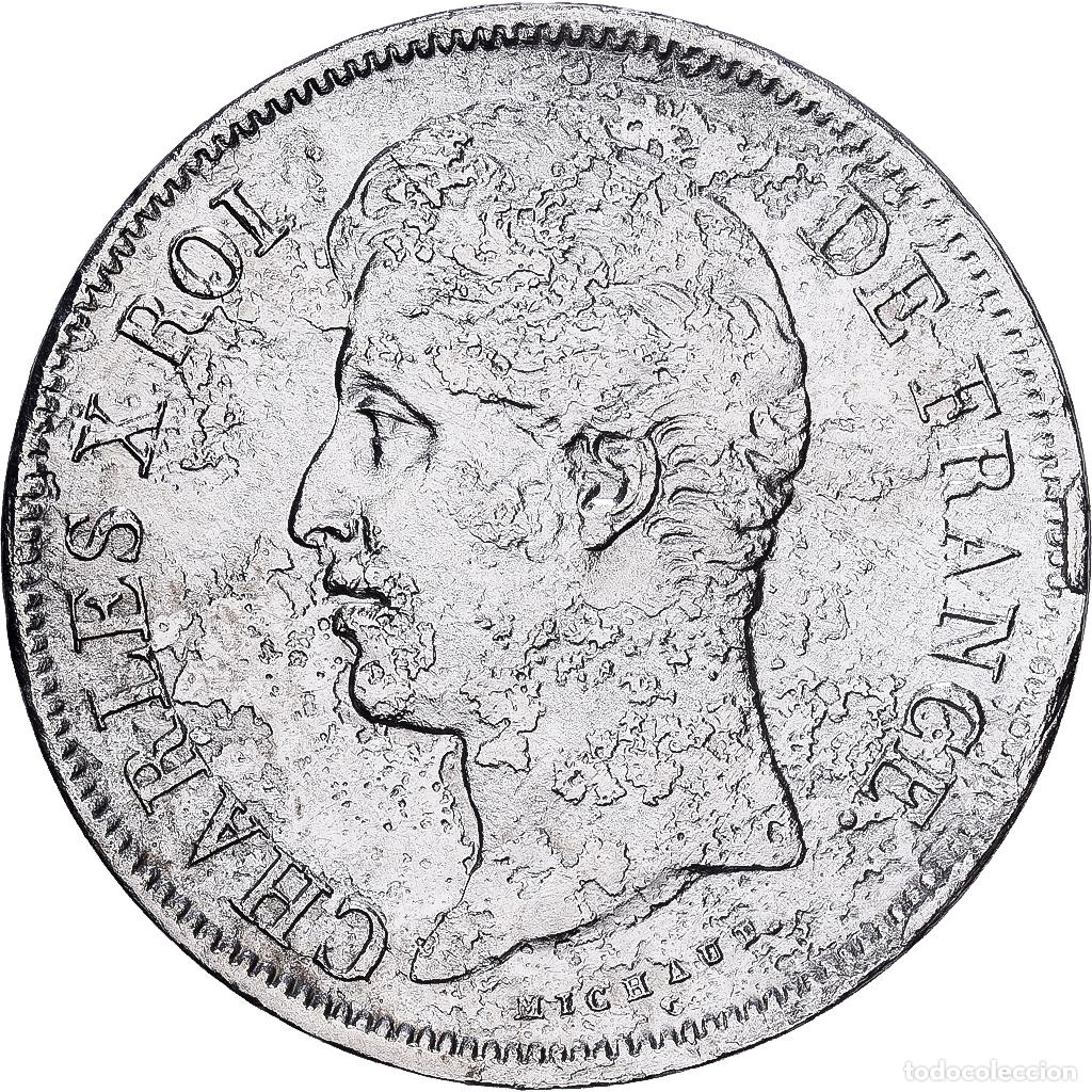 Monedas antiguas de Europa: [#1551002] Francia, Charles X, 5 Francs, 1829, Lille, Plata, BC+, KM:728.13