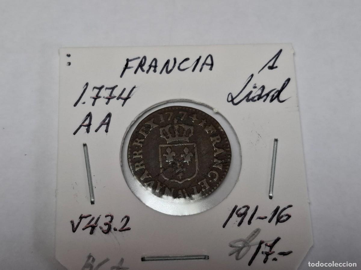 Monedas antiguas de Europa: 1 LIARD de 1774 AA KM 543.2 FRANCIA en BC+