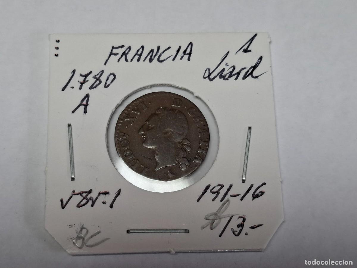 Monedas antiguas de Europa: 1 LIARD de 1780 A KM 585.1 FRANCIA en BC
