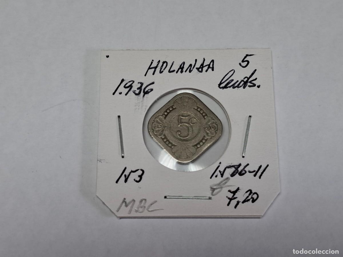 Monedas antiguas de Europa: 5 CENTS de 1936 KM 153 HOLANDA en MBC