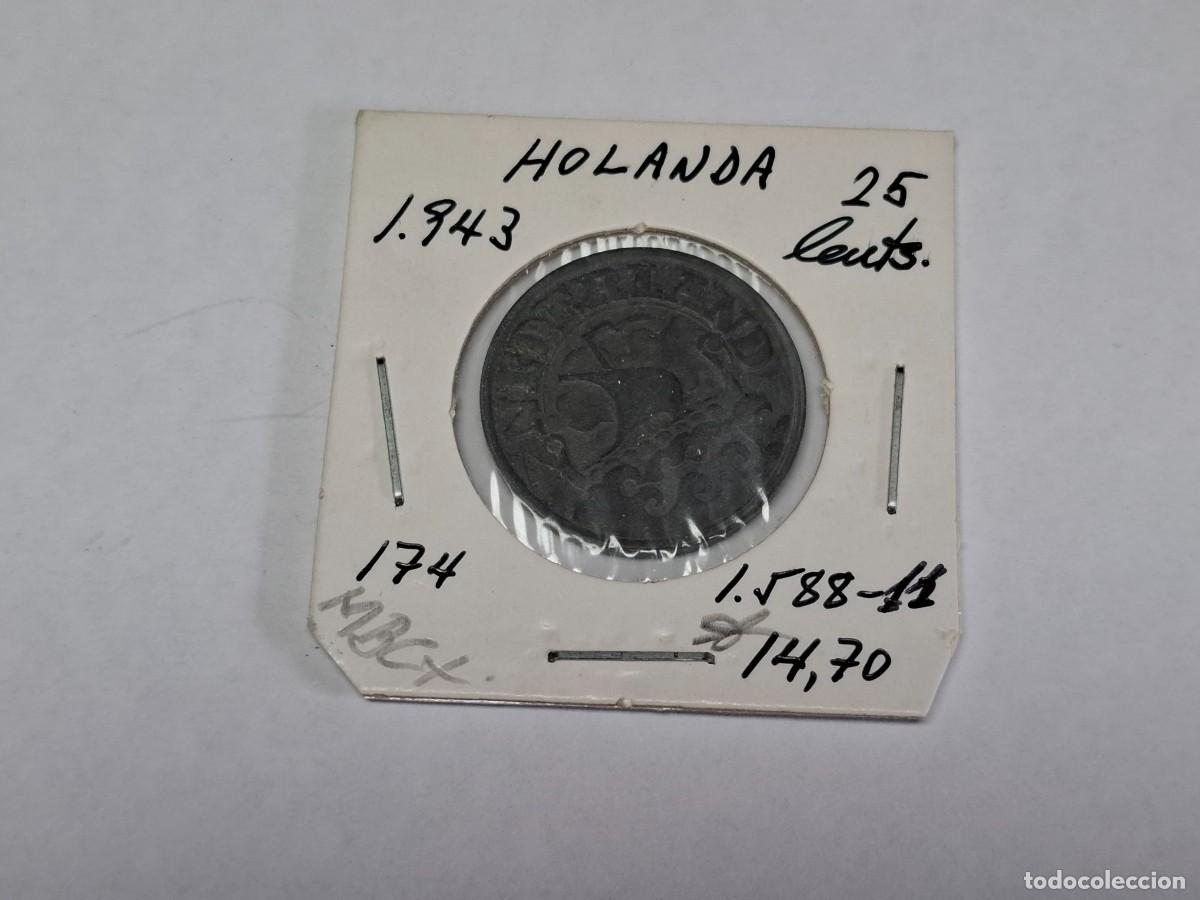 Monedas antiguas de Europa: 5 CENTS de 1943 KM 174 HOLANDA en MBC+
