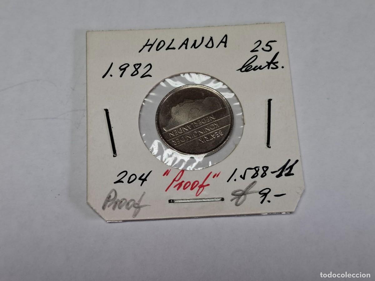 Monedas antiguas de Europa: 25 CENTS. de 1982 KM 2004 HOLANDA en PROOF