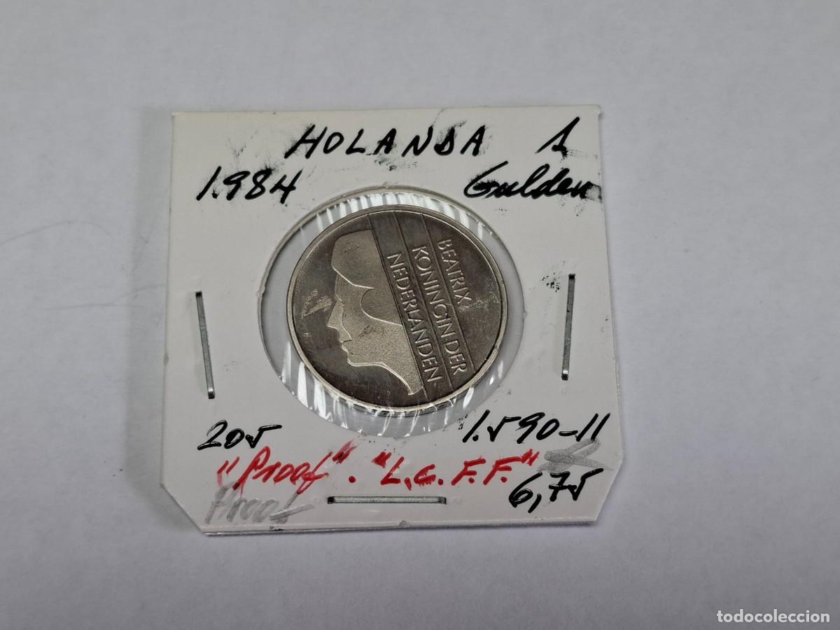 Monedas antiguas de Europa: 1 GULDEN de 1984 KM 2005 HOLANDA en PROOF