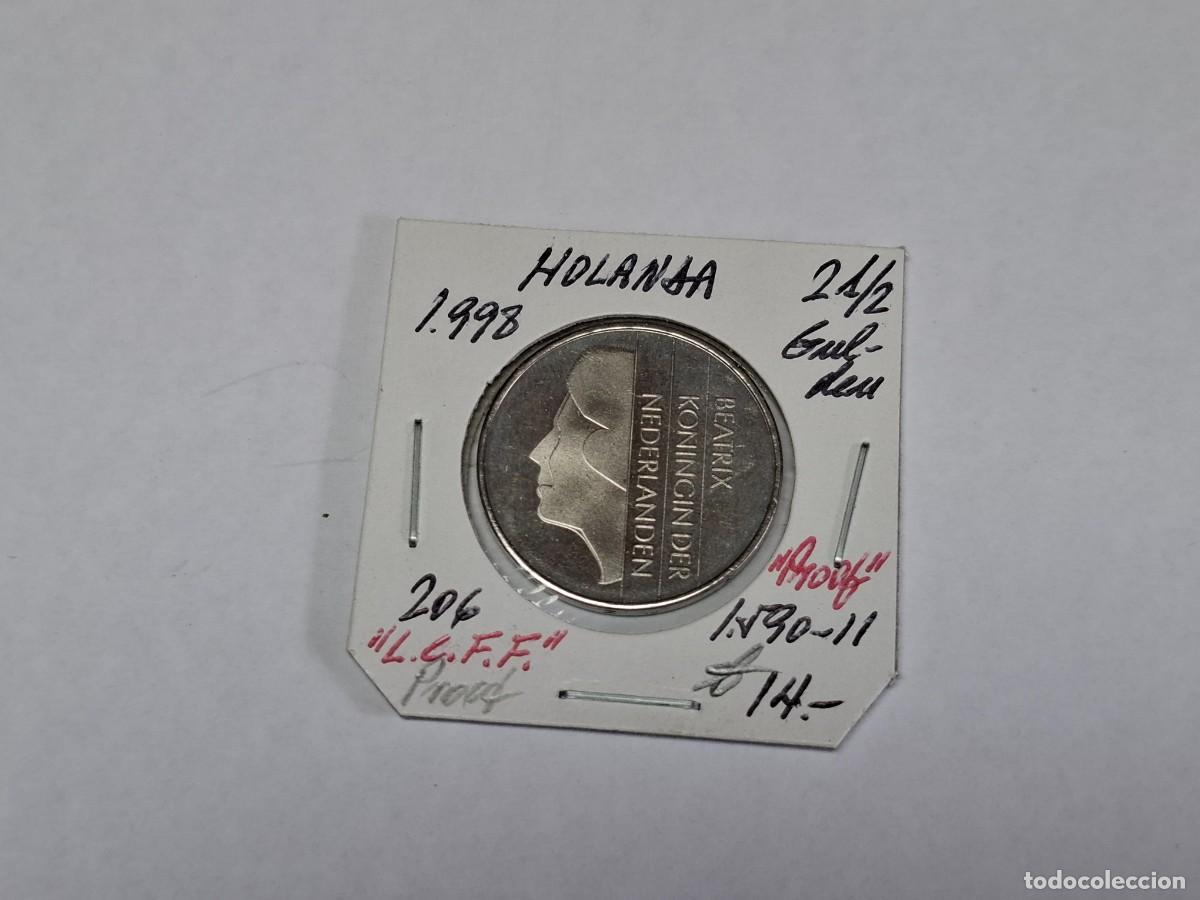 Monedas antiguas de Europa: 2 1/2 GULDEN de 1998 KM 206 HOLANDA en PROOF