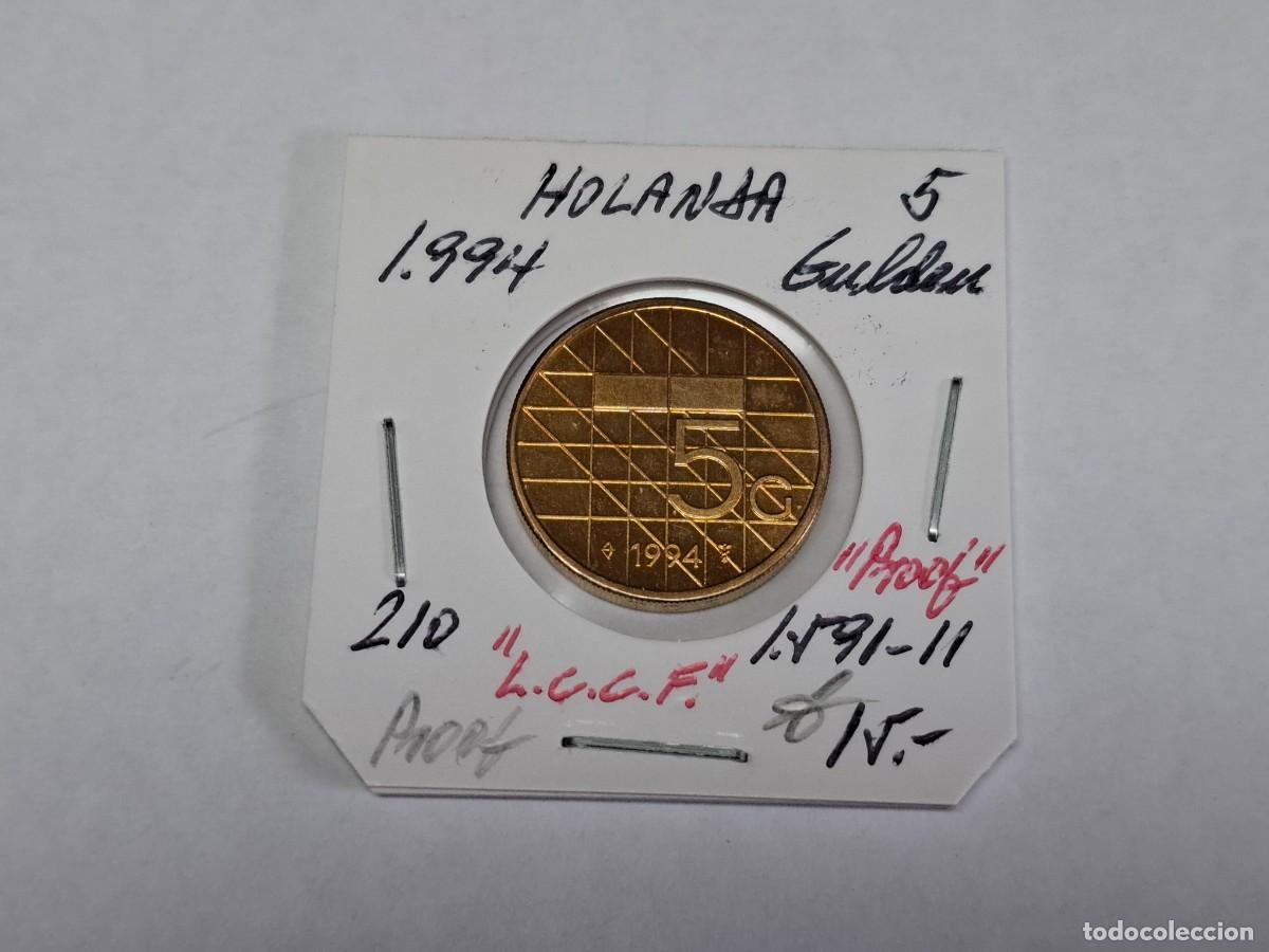 Monedas antiguas de Europa: 5 GULDEN de 1994 KM 210 HOLANDA en PROOF