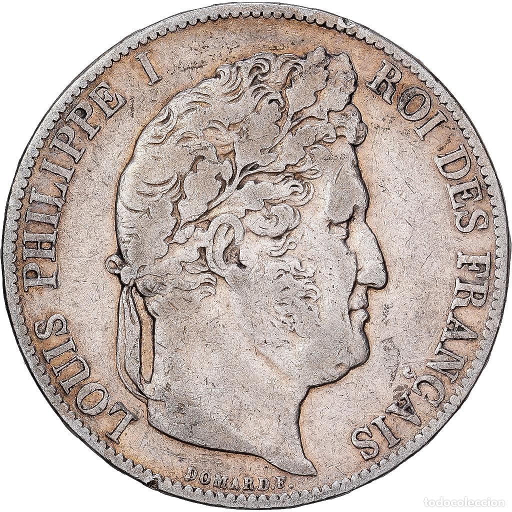 Monedas antiguas de Europa: [#1550962] Francia, Louis Philippe I, 5 Francs, 1847, Paris, Plata, BC+, Gadoury:678a