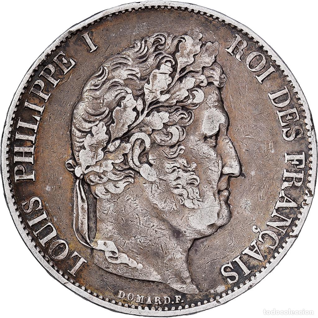 Monedas antiguas de Europa: [#1550960] Francia, Louis Philippe I, 5 Francs, 1845, Lille, Plata, MBC, Gadoury:678a