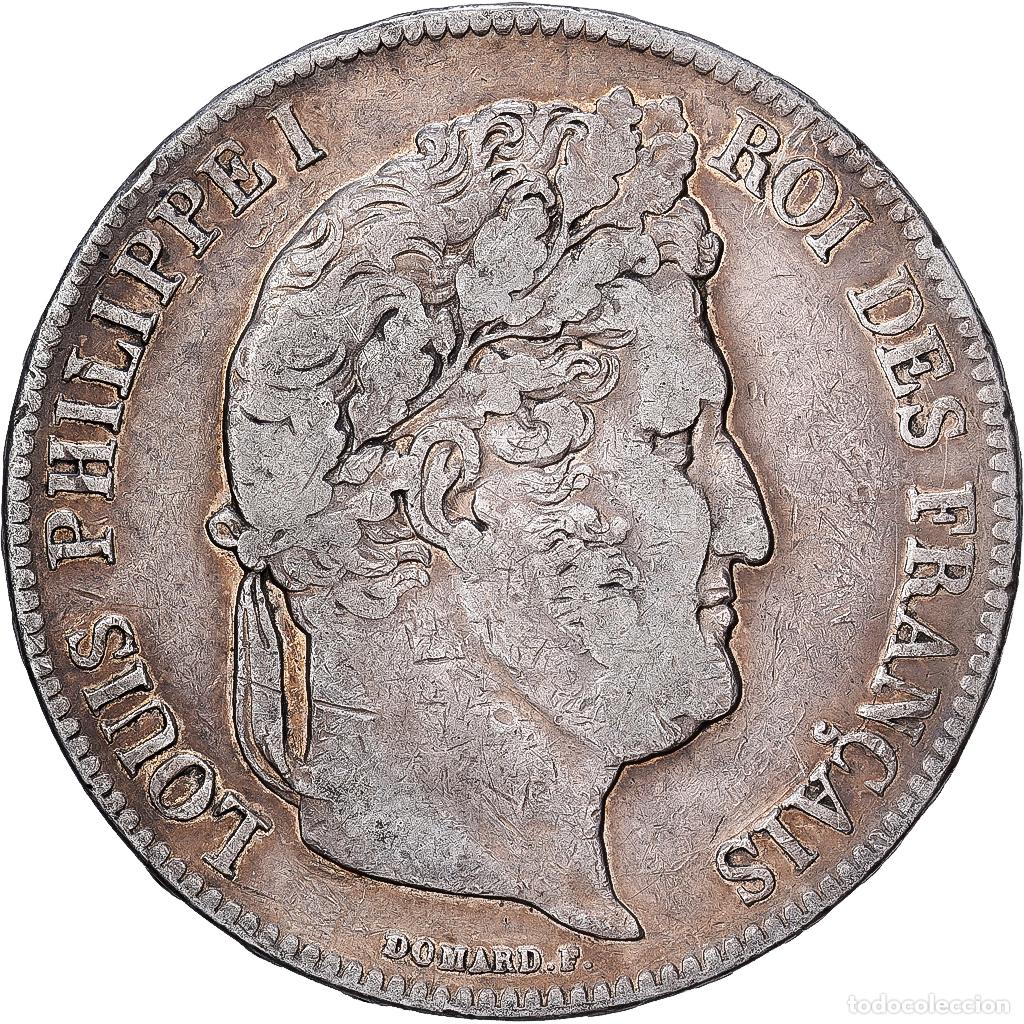 Monedas antiguas de Europa: [#1550964] Francia, Louis Philippe I, 5 Francs, 1840, Rouen, Plata, BC+, Gadoury:678