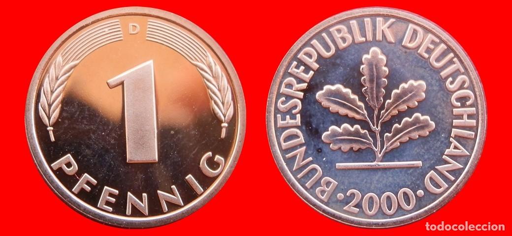 Monedas antiguas de Europa: 1 PFENNIG 2000-D PROOF BRD ALEMANIA-150708