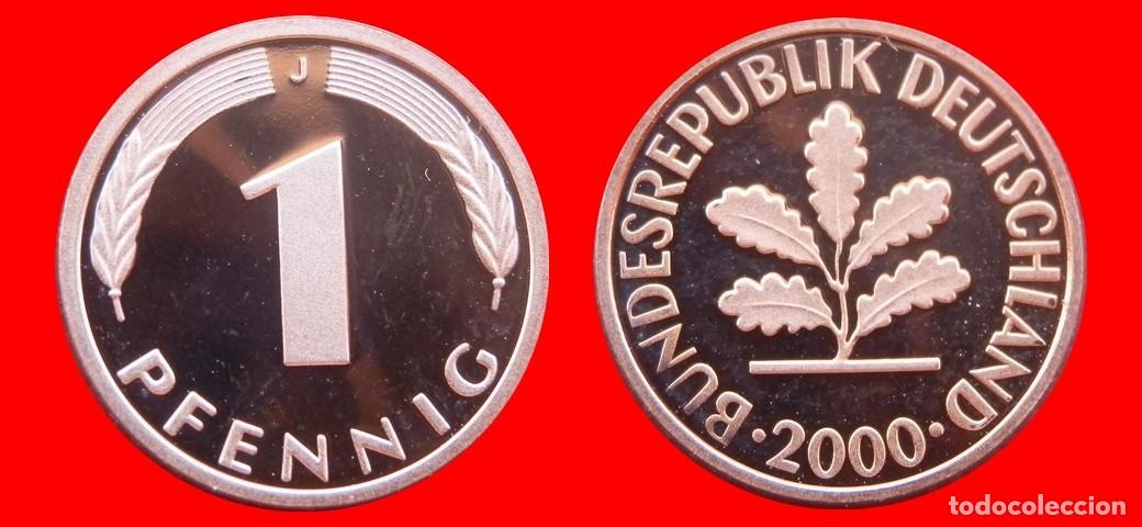 Monedas antiguas de Europa: 1 PFENNIG 2000-J PROOF BRD ALEMANIA-150709