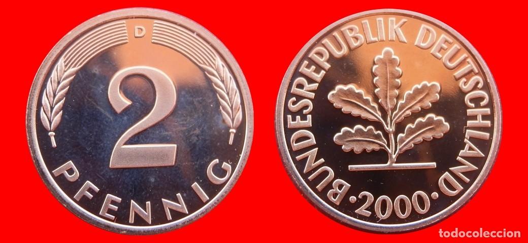 Monedas antiguas de Europa: 2 PFENNIG 2000-D PROOF BRD ALEMANIA-150711