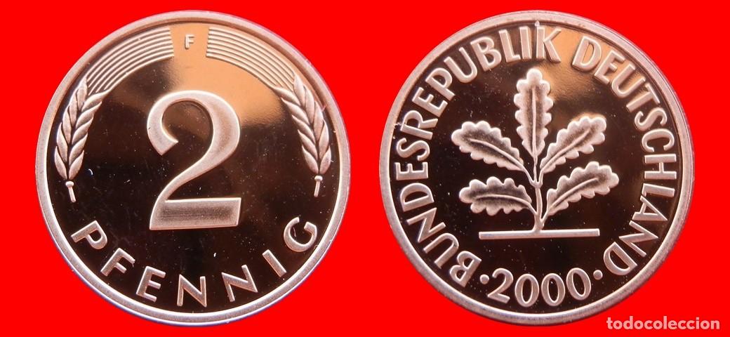 Monedas antiguas de Europa: 2 PFENNIG 2000-F PROOF BRD ALEMANIA-150712