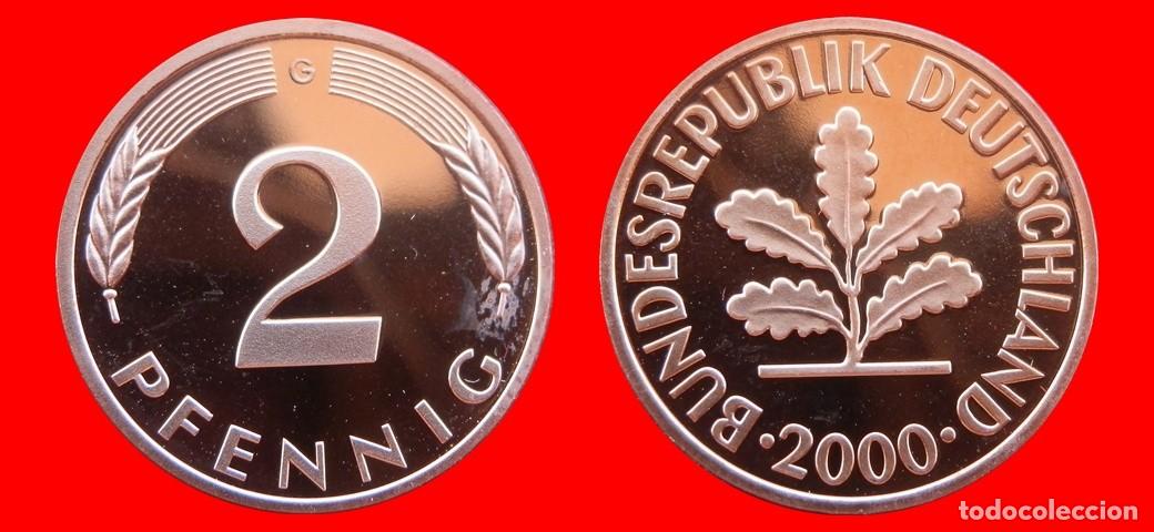 Monedas antiguas de Europa: 2 PFENNIG 2000-G PROOF BRD ALEMANIA-150713