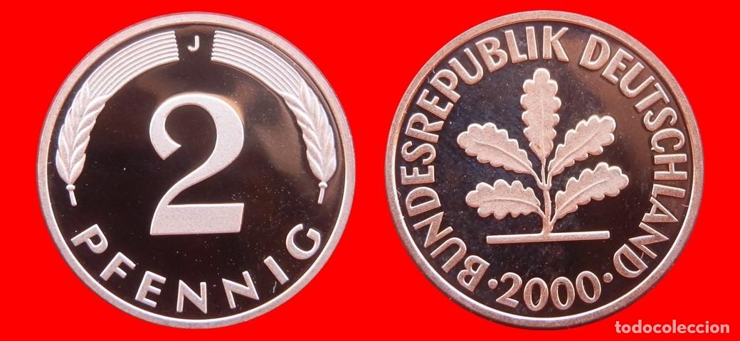 Monedas antiguas de Europa: 2 PFENNIG 2000-J PROOF BRD ALEMANIA-150714