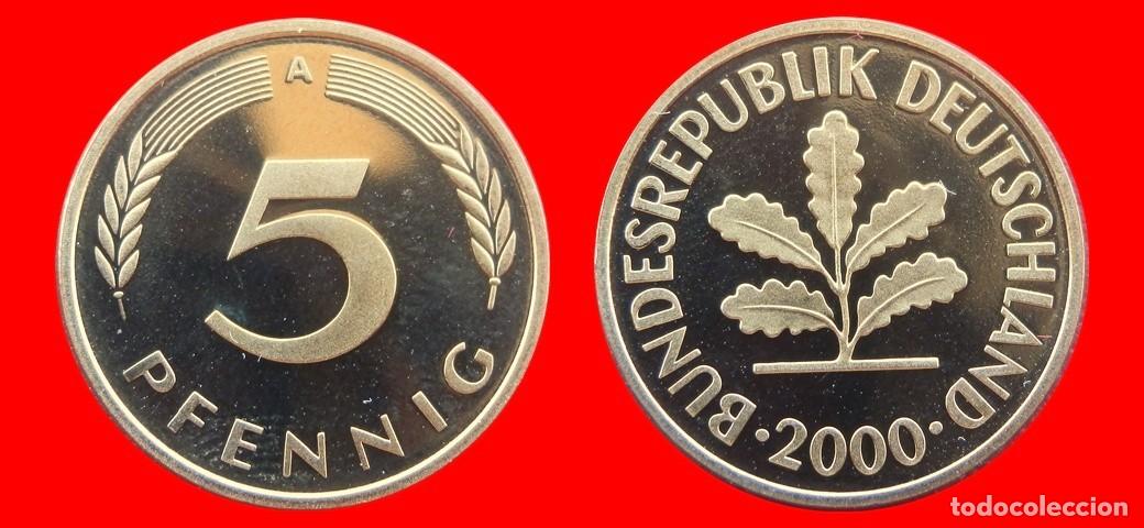 Monedas antiguas de Europa: 5 PFENNIG 2000-A PROOF BRD ALEMANIA-150715