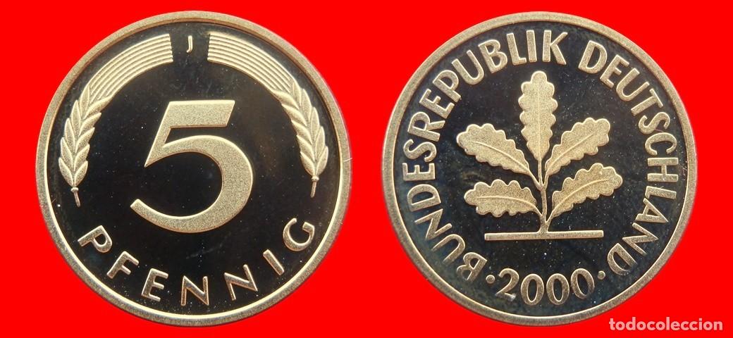 Monedas antiguas de Europa: 5 PFENNIG 2000-J PROOF BRD ALEMANIA-150719
