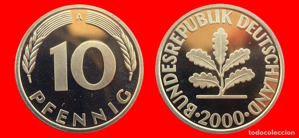 Monedas antiguas de Europa: 10 PFENNIG 2000-A PROOF BRD ALEMANIA-150720