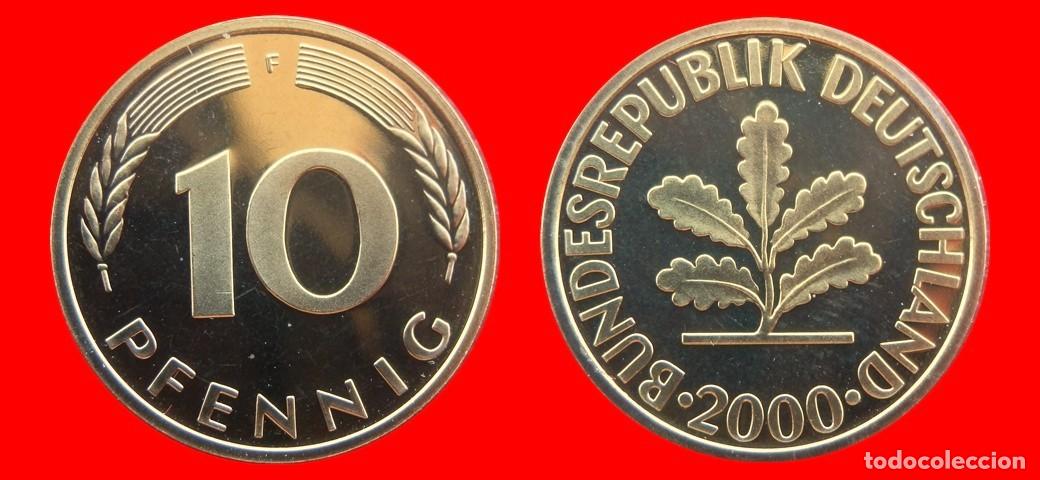 Monedas antiguas de Europa: 10 PFENNIG 2000-F PROOF BRD ALEMANIA-150722