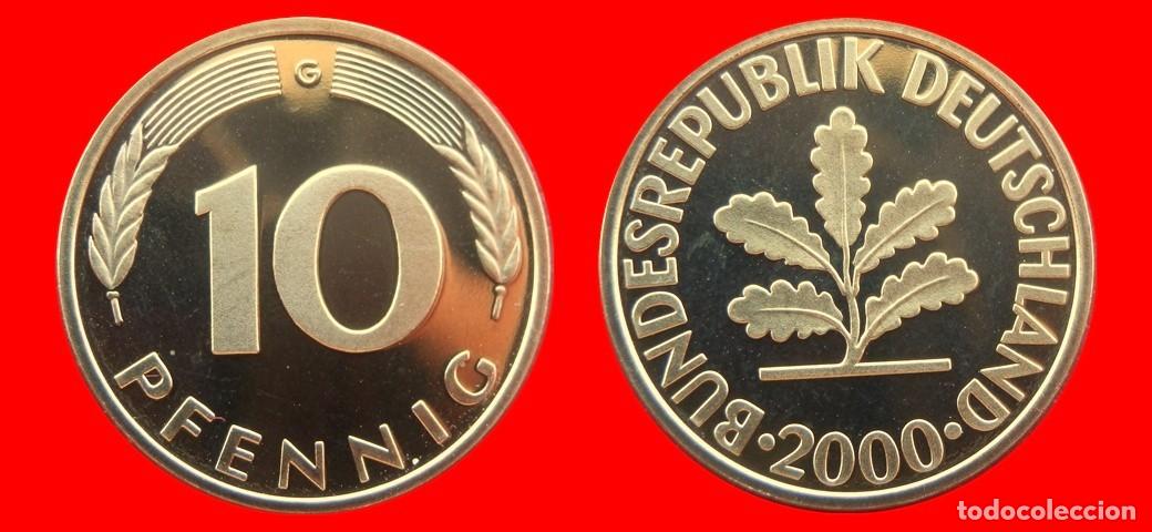 Monedas antiguas de Europa: 10 PFENNIG 2000-G PROOF BRD ALEMANIA-150723
