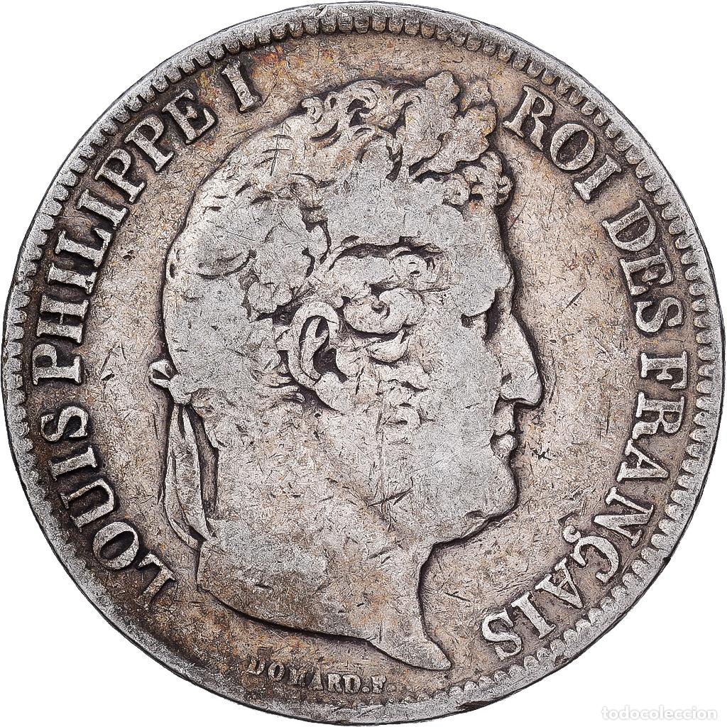 Monedas antiguas de Europa: [#1551235] Francia, Louis Philippe I, 5 Francs, 1831, Lyon, Plata, BC+, Gadoury:677a