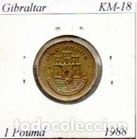 Monedas antiguas de Europa: GIBRALTAR 1988, 1 POUND, KM-18, MBC