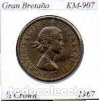 Old Coins of Europe: GRAN BRETA&Ntilde;A 1967,1-2 CROWN, KM-907, EBC