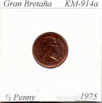 Monedas antiguas de Europa: GRAN BRETA&Ntilde;A 1975, 1-2 PENCE, KM-914a SC