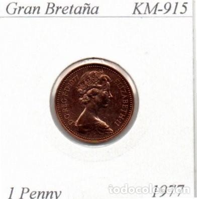 Monedas antiguas de Europa: GRAN BRETA&Ntilde;A 1977, 1 PENNY, KM-915, SC