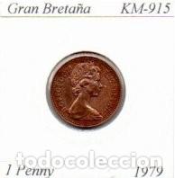 Monedas antiguas de Europa: GRAN BRETA&Ntilde;A 1979, 1 PENNY, KM-915, SC