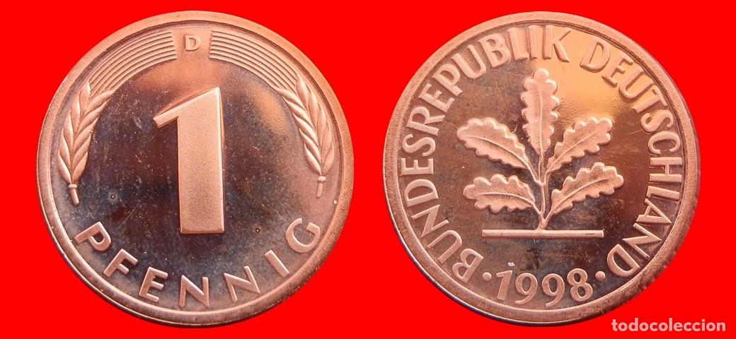 Monedas antiguas de Europa: 1 PFENNIG 1998-D PROOF BRD ALEMANIA-150727
