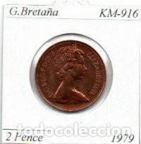Monedas antiguas de Europa: GRAN BRETA&Ntilde;A 1979, 2 PENCE, KM-916, SC