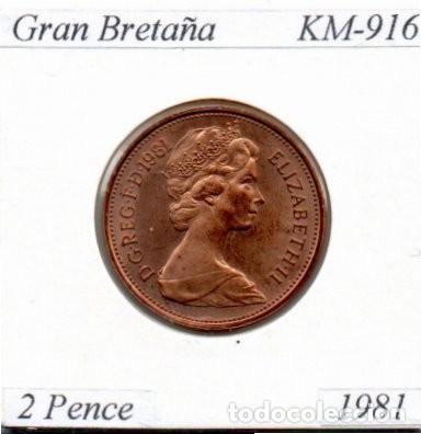 Monedas antiguas de Europa: GRAN BRETA&Ntilde;A 1981, 2 PENCE, KM-916, SC
