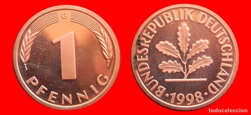 Monedas antiguas de Europa: 1 PFENNIG 1998-G PROOF BRD ALEMANIA-150729
