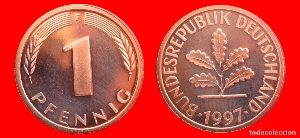 Monedas antiguas de Europa: 1 PFENNIG 1997-F PROOF BRD ALEMANIA-150733
