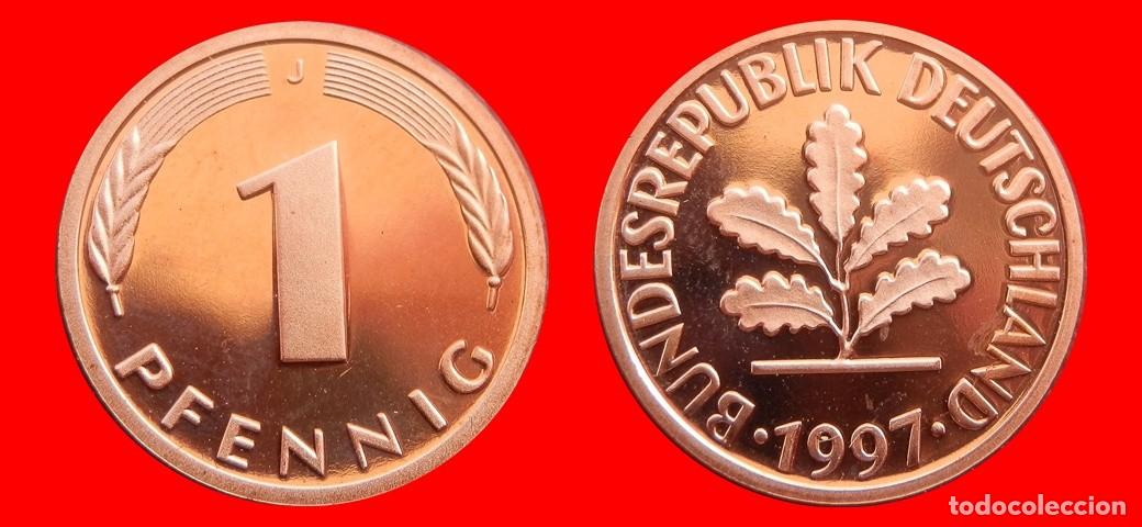 Monedas antiguas de Europa: 1 PFENNIG 1997-J PROOF BRD ALEMANIA-150735
