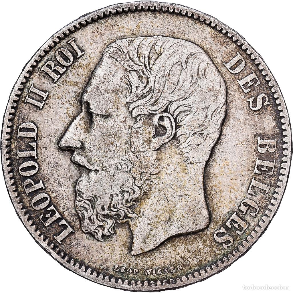 Monedas antiguas de Europa: [#1551288] B&eacute;lgica, Leopold II, 5 Francs, 5 Frank, 1870, Brussels, Plata, MBC, KM:24