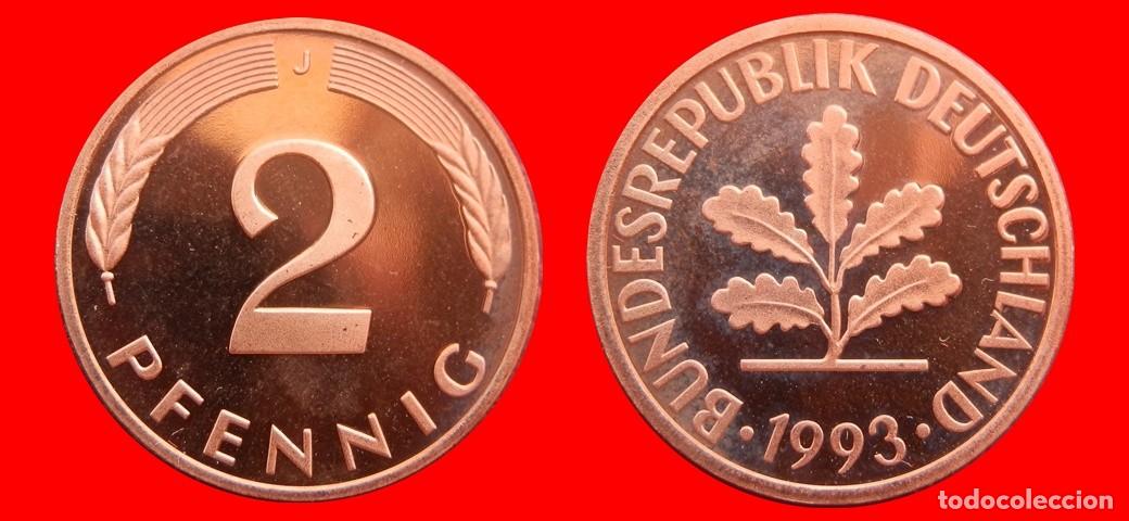 Monedas antiguas de Europa: 2 PFENNIG 1993-J PROOF BRD ALEMANIA-150740