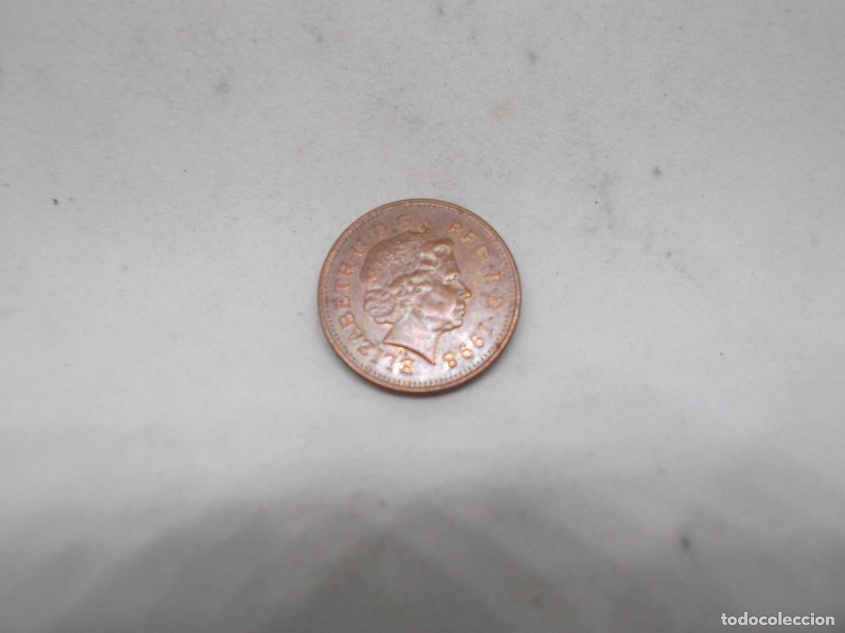 Monedas antiguas de Europa: Moneda de Gran Breta&ntilde;a Elizabeth II 1998.One Penny