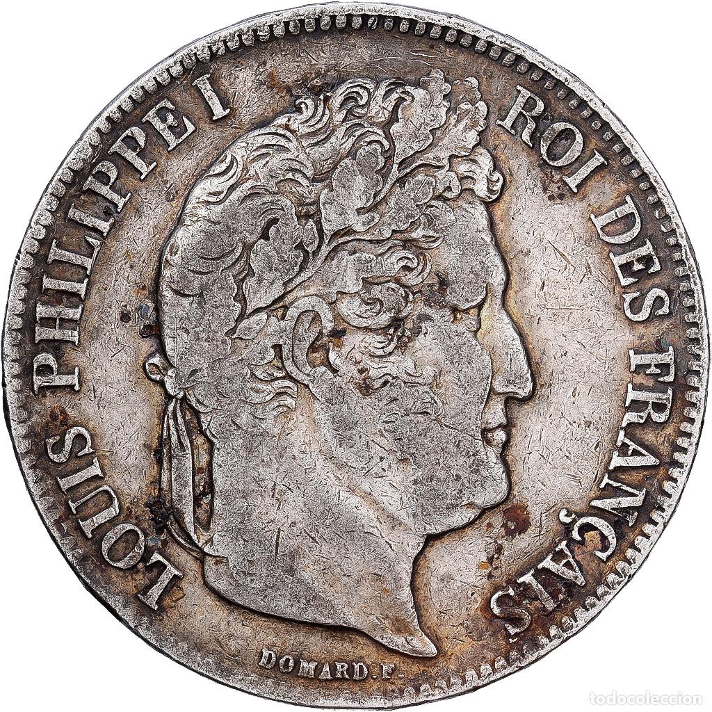 Monedas antiguas de Europa: [#1551289] Francia, Louis Philippe I, 5 Francs, 1835, Lille, Plata, BC+, Gadoury:678