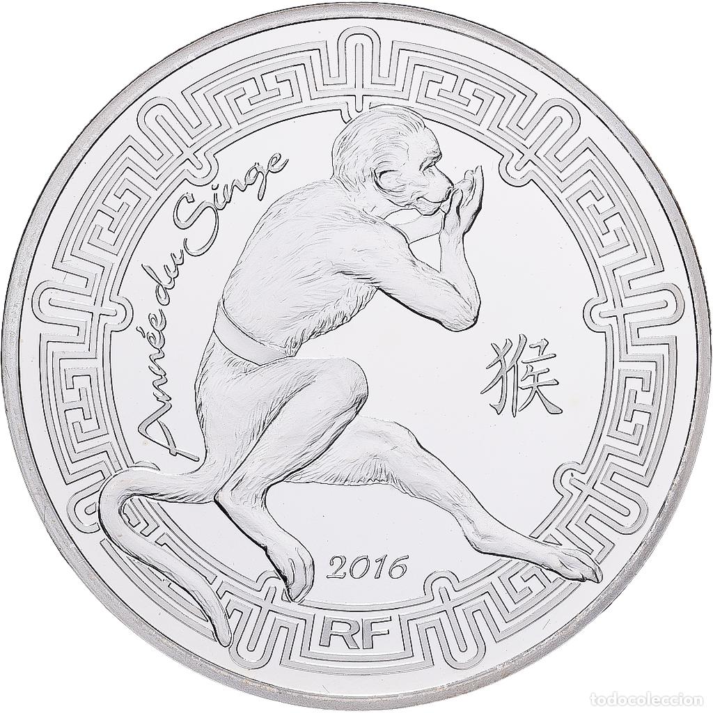 Monedas antiguas de Europa: [#1121655] Francia, 10 Euro, Ann&eacute;e du Singe, Prueba, 2016, MDP, Plata, FDC