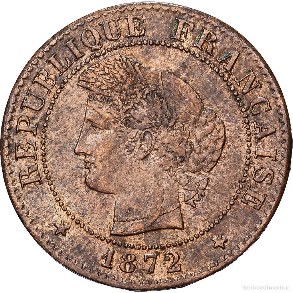 Monedas antiguas de Europa: [#1551019] Francia, Centime, C&eacute;r&egrave;s, 1872, Bordeaux, Bronce, MBC+, Gadoury:88, KM:826.2
