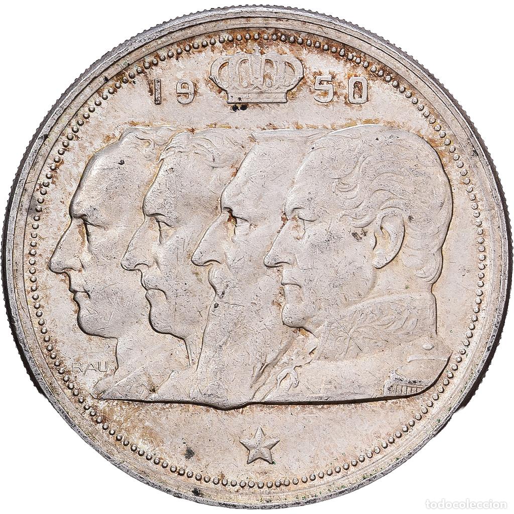 Monedas antiguas de Europa: [#1551295] B&eacute;lgica, R&eacute;gence Prince Charles, 100 Francs, 100 Frank, 1950, Brussels, Plata