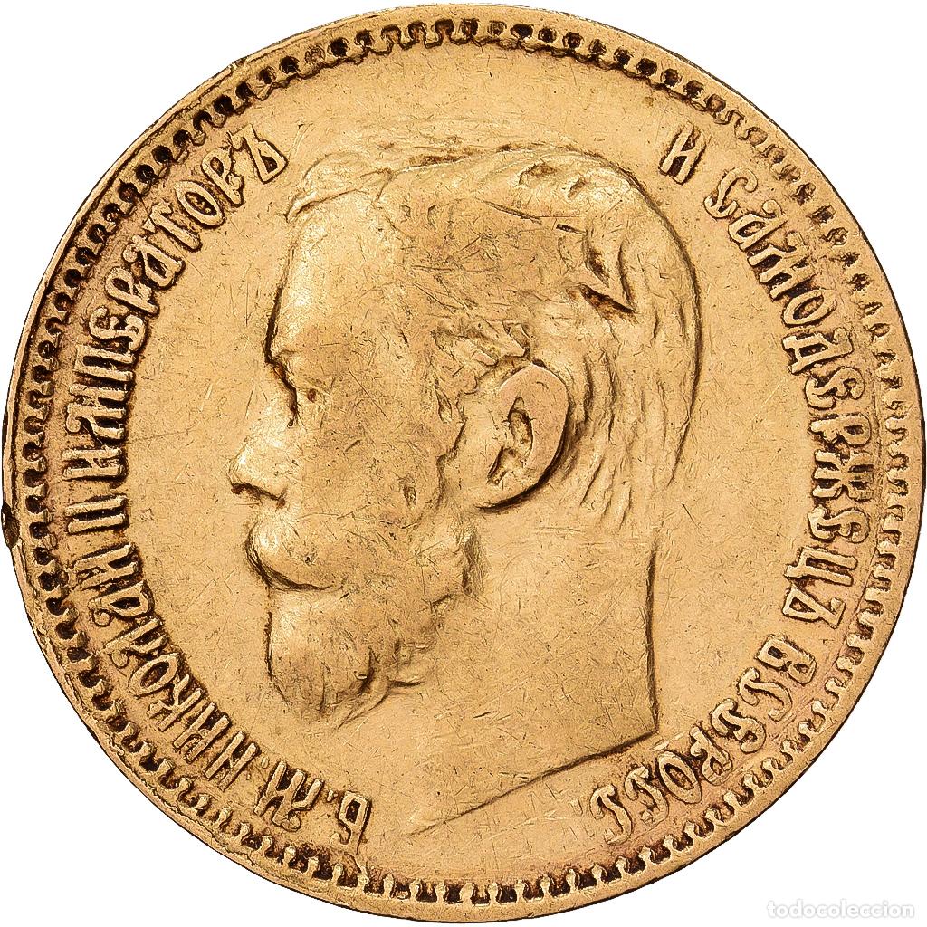 Monedas antiguas de Europa: [#1551148] Rusia, Nicholas II, 5 Roubles, 1898, St. Petersburg, Oro, MBC, KM:62