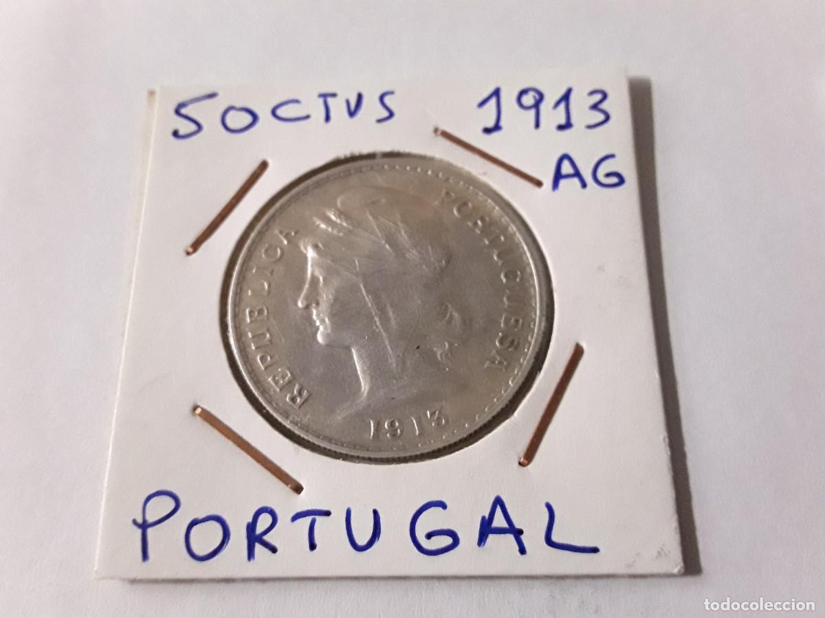 Monedas antiguas de Europa: PORTUGAL - 50 CENTAVOS DE PLATA A&Ntilde;O 1913.