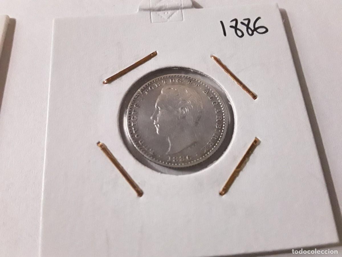 Monedas antiguas de Europa: PORTUGAL - 100 REIS DE PLATA LUIS I A&Ntilde;O 1886.