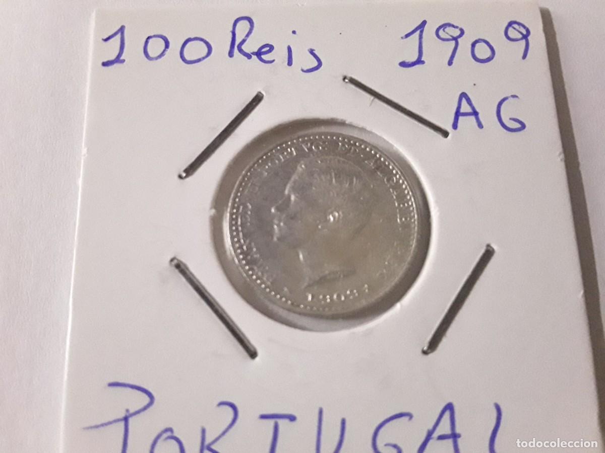 Monedas antiguas de Europa: PORTUGAL - 100 REIS DE PLATA EMANUEL II A&Ntilde;O 1909.