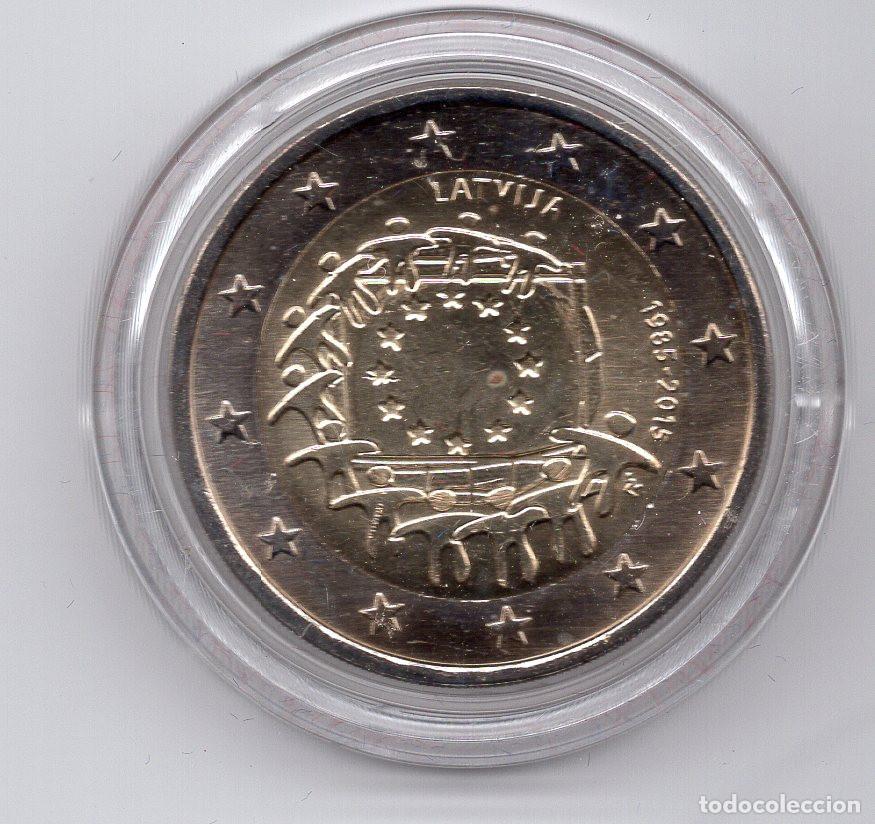 Monedas antiguas de Europa: LETONIA 2&euro; 2015 KM 172 BANDERA