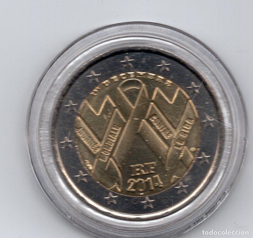 Monedas antiguas de Europa: FRANCIA 2&euro; 2014 LUCHA CONTRA LA SIDA